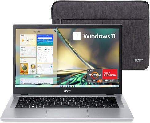 acer Aspire Go 15 AI Ready Laptop, 15.6" FHD (1920 x 1080) IPS Display, AMD Ryzen 7 5825U, AMD Radeon Graphics, 16GB DDR4, 512GB PCIe Gen4 SSD, Wi-Fi 6, Windows 11 Home, AG15-42P-R3NB in Saudi Arabia