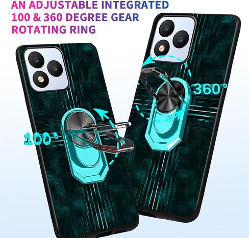 دوامة Cellular J24 Case TPU ، [1 حزمة] واقي شاشة زجاجي 9H و 360 درجة قابلة للتدوير قابلة للوقوف في دوامة J24 غطاء الهاتف لرجال الأعمال [مطبوعات الخط الهندسي الحديث] [حامل السيارة المغناطيسية] in Saudi Arabia