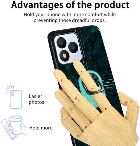 دوامة Cellular J24 Case TPU ، [1 حزمة] واقي شاشة زجاجي 9H و 360 درجة قابلة للتدوير قابلة للوقوف في دوامة J24 غطاء الهاتف لرجال الأعمال [مطبوعات الخط الهندسي الحديث] [حامل السيارة المغناطيسية] in Saudi Arabia