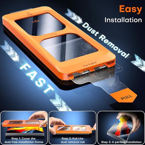 LϟK 3 in 1 for Samsung Galaxy Z Fold 6 Screen Protector, 2 Pack HD Tempered Glass Film + 1 Dust Free Installation Tool, Anti-Scratch No Dust Z Fold 6 Screen Protector in Saudi Arabia