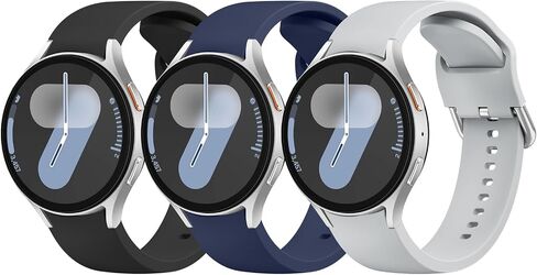 No Gap Bands for Samsung Galaxy Watch 7/6/5/4 bands 40mm 44mm/Watch 6 Classic Band 43mm 47mm, 20mm Soft Silicone Sport Replacement Band Compatible with Samsung Watch Bands Women Men in Saudi Arabia