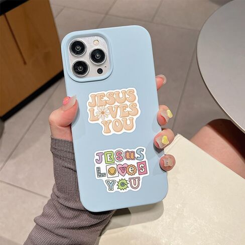 54PCS Jesus Loves You Stickers Inspirational Christian Stickers for Adults Teens Religious Sticker for Water Bottle Laptop Cards Party Supply Sunday Church Christian Easter Gifts in Kuwait