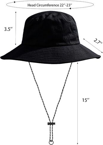 Waterproof Bucket Rain Hat with Chin Strap Quick Dry Outdoor Bucket Hats for UV Protection Boonie Sun Hat Men Women in Kuwait