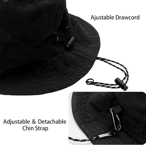 Waterproof Bucket Rain Hat with Chin Strap Quick Dry Outdoor Bucket Hats for UV Protection Boonie Sun Hat Men Women in Kuwait
