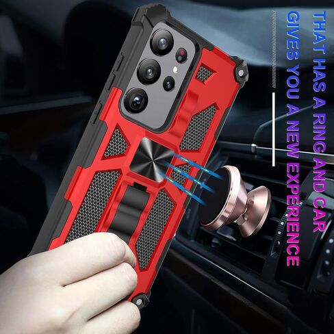 Ailiber for Samsung Galaxy S25 Ultra Case with Kickstand, Galaxy S25 Ultra 5G Case with Screen Protector, for Magnetic Car Mount, Heavy Duty, Shockproof Protective Rugged Cover-Purple Blue in Saudi Arabia