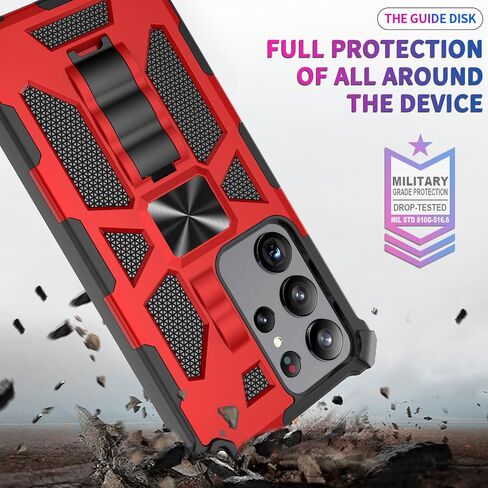 Ailiber for Samsung Galaxy S25 Ultra Case with Kickstand, Galaxy S25 Ultra 5G Case with Screen Protector, for Magnetic Car Mount, Heavy Duty, Shockproof Protective Rugged Cover-Purple Blue in Saudi Arabia