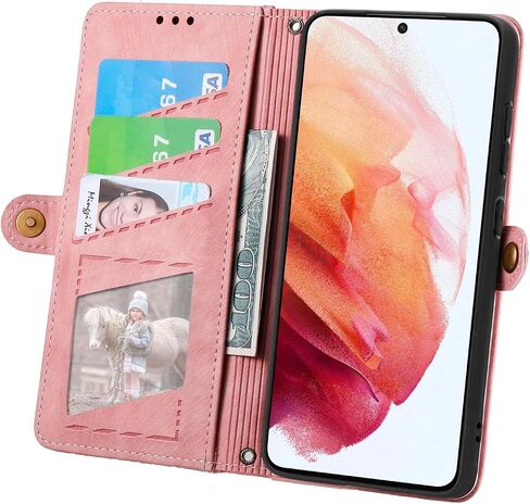علبة الهاتف ASUWISH لـ Samsung Galaxy S21 FE 5G محفظة مع واقي شاشة زجاجي مقسى وملحقات خلية بطاقة السوستة الضيقة S 21 EF S21FE5G UW S21FE 21S G5 in Kuwait