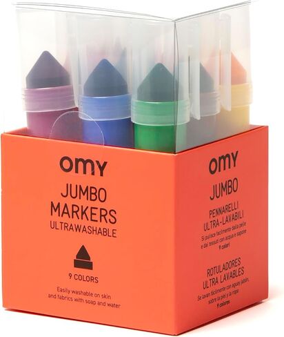 Omy Signature Neon Dual Tipped Felt Markers, Vibrant Colors, Dual Ended One Thick and One Thin, Neon (Box of 9) in Saudi Arabia