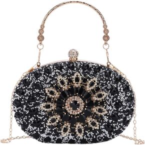 Fecialy Clutch Purses for Women Evening Bag Crystal Handbag Luxury Rhinestone Clutch for Wedding Party