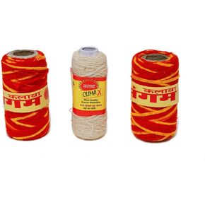 Aditri Creation Moli Thread Kalwa Mouli Kalawa Red Pooja Thread Pooja Dhaaga Wrist Roll kaccha Dhaga Pure Raksha Sutra for Pujan Havan Worship Raksha Bandhan Festival Set of 4