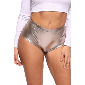 Metallic Booty Shorts Sparkly Short Shorts - Shiny Sexy Hotpants for Rave Dance Disco Party Costume