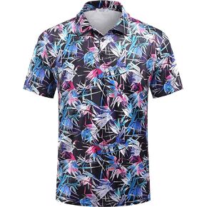 COOFANDY Men's Golf Shirt Quick Dry Short Sleeve UFP50+ Sun Protection T-Shirts Lightweight Polo Shirts for Men