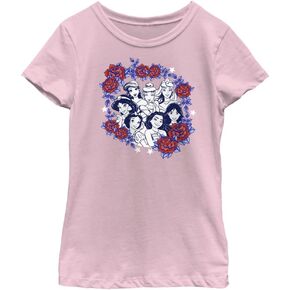 Princesses Rose Badge Girls Short Sleeve Tee Shirt
