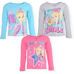 Nickelodeon Girl's 3-Pack JoJo Siwa Long Sleeve Graphic Tee Shirt