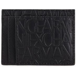 Armani Exchange Men Essential Ivan SLG, Logo All Over Elegant and Functional Credit Card Holder