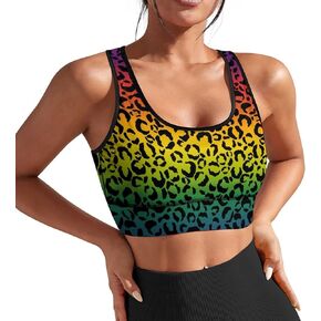 Sports Bras for Women with Removable Pads Yoga Crop Tank Tops Fitness Exercise Workout Running Top