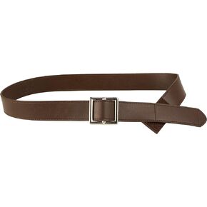 Myself Belts - Adult Genuine Leather Easy Velcro Belt with Faux Buckle