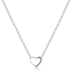 EVER FAITH Jewelry Gift 925 Sterling Silver Tiny Triangle Moon Star Dainty Heart Pendant Choker Necklace for Women in Kuwait