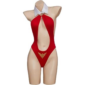 RocailleCos Vampirella Cosplay Costume Bodysuit Women's Sexy Red Bikini Outfits Adult Uniform