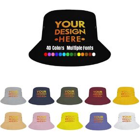Custom Bucket Hats Personalized Summer Sun Hat Fisherman Cap for Travel Beach