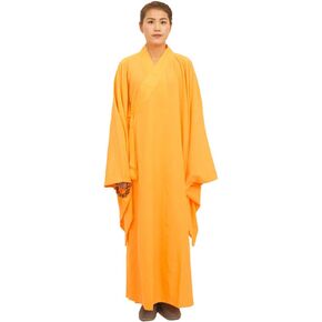 ZooBoo Shaolin Unisex Monk Kung fu Robe Costume Long Gown Meditation Suit