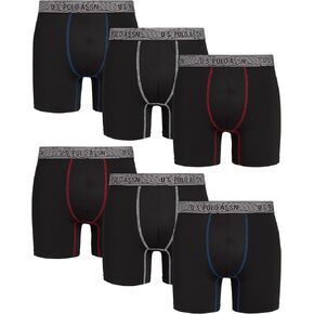 U.S. Polo Assn. Men's Underwear - Performance Boxer Briefs (6 Pack)
