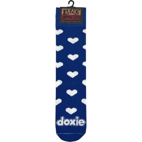 Doxie Socks - Royal Blue with Hearts
