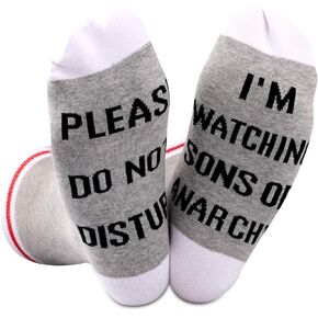 GJTIM Anarchy Gift Novelty TV Show Inspired Socks Please Do Not Disturb I’m Watching TV Show