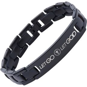 Crosstraxx - Let Go and Let God - Titanium Prayer Bracelet Adjustable