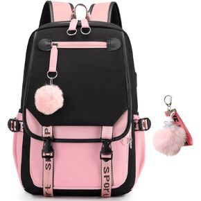 Girls Backpack Aesthetic Backpack Cute School Bag Bookbag with USB Charge Port Outdoor Daypack for Teen Girls in Saudi Arabia