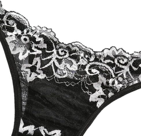 2 Piece See-Through Floral Lace Bra and Panty Lingerie Set for Women in Kuwait