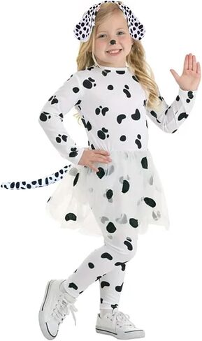 eyigylyo هالوين الدلماسي زي مجموعة آذان الكلب عقال الدلماسي ضيق الذيل ربطة العنق للأطفال فتاة هالوين عيد الميلاد تأثيري حلي in Kuwait