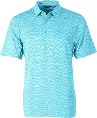 Cutter & Buck Men's Big & Tall Forge Heather Wave Print Polo in Saudi Arabia