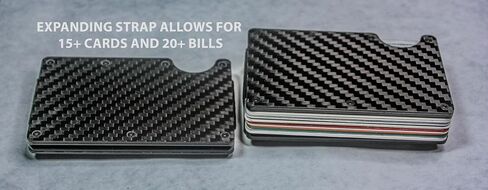 Carbon Fiber RFID Blocking Wallet | Minimalist Wallet for Men with Money Clip and Credit Card Holder | Slim Metal Wallet for Men | Scratch-Resistant Mens Carbon Fiber Wallet in Saudi Arabia