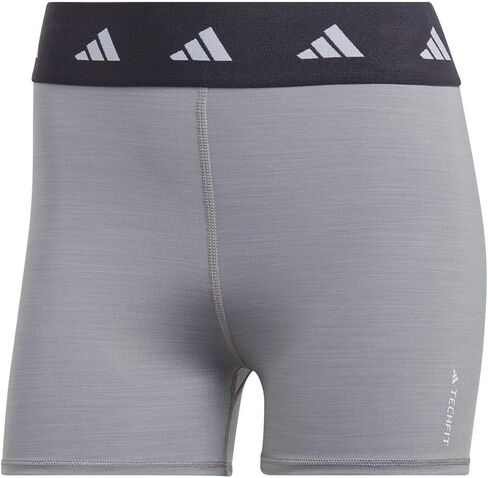 adidas Women's Techfit 3 Inch Short Tights, Medium Grey Heather/Carbon, Small in Saudi Arabia