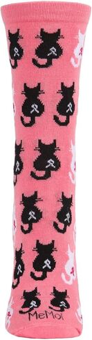 MeMoi Pink Cat Ribbon Breast Cancer Awareness Bamboo Blend Socks in Saudi Arabia
