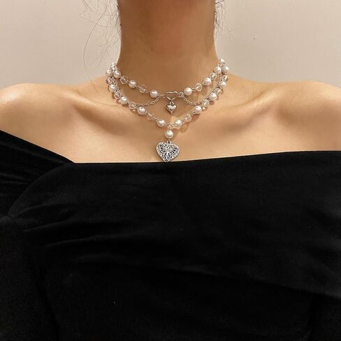قلادة لؤلؤ للسيدات الأنيقات، قلادة فنية على شكل فراشة، قلادة لؤلؤ ساحرة، مثالية لحفلات الزفاف وأعياد الميلاد وهدايا الذكرى السنوية in Kuwait