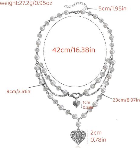 قلادة لؤلؤ للسيدات الأنيقات، قلادة فنية على شكل فراشة، قلادة لؤلؤ ساحرة، مثالية لحفلات الزفاف وأعياد الميلاد وهدايا الذكرى السنوية in Kuwait