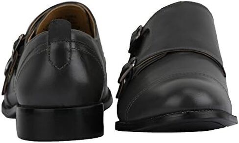 حذاء LIBERTYZENO رجالي بإبزيم مزدوج من الجلد الأصلي بحزام Kiltie Monk in Kuwait