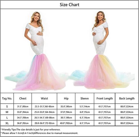 HIHCBF Rainbow Tulle Maternity Dress for Photoshoot Baby Shower Wedding Off-Shoulder Sweetheart Lace Mermaid Gown w/Train in Saudi Arabia