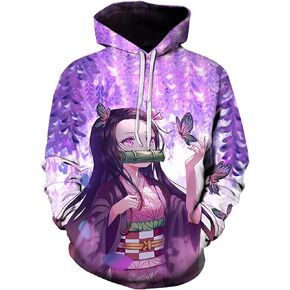 Kimets-no-Yaiba Cosplay Costume Hoodies Pullover Sweatshirt Jacket With Pocket