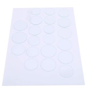 21Pcs Watch Glass Sapphire Crystal Lens, 35-45mm Round Flat Watch Crystal Glass Watch Lens Set Smooth Edge Thickness 1.2mm Mineral Replacement Parts Watch Glass Repair Tools Kits