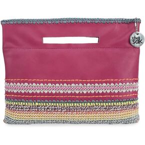 The Sak Linden 3-in-1 Convertible Crossbody Bag in Leather, Adjustable & Removable Straps, Azalea Seminyak