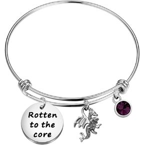 Evil Queen Movie Inspired Jewelry Mal Dragon Bracelet Rotten to The Core for Fans BFF Jewelry in Kuwait