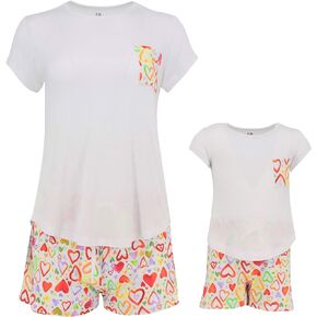 Unique Baby Rainbow Shorts Mommy and Me Outfits Matching Mom Daughter Mothers Day Clothing Shirts Shorts Set