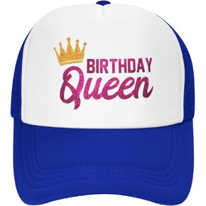 Happy Birthday Trucker Hat for Men Women, Adjustable Mesh Baseball Cap for Birthday Party