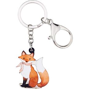 Acrylic Cartoon Fox Keychain Charms Cute Jewelry For Women Girls Bag Wallet Car Charms