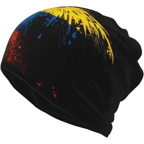 Colombia Flag Multifunction Beanie Hats for Men Women Colombian Soft Stretch Skull Cap Fashion Scarf for Jogging Cycling