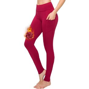 ALWAYS Women's Fleece Lined Leggings - High Waist Winter Warm Premium Soft Yoga Workout Stretch Solid Pants