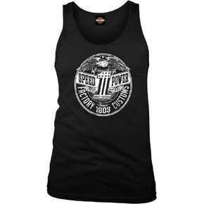Harley-Davidson Military Men's Black Graphic Tank Top - Camp Leatherneck | Rebel Eagle in Saudi Arabia